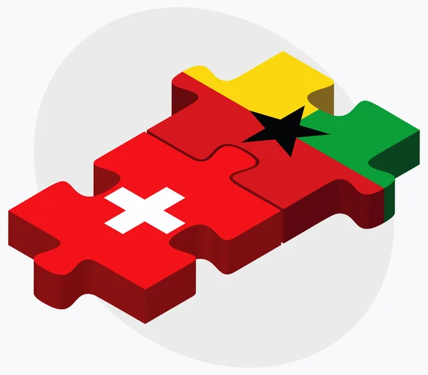 Bandiere Svizzera e Guyana — Vettoriale Stock