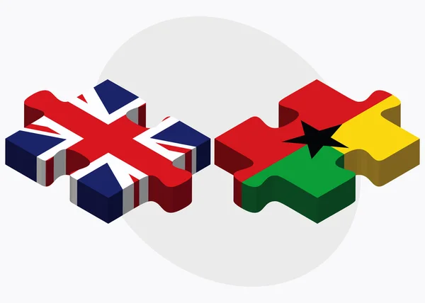 Bandiere del Regno Unito e della Guiana — Vettoriale Stock