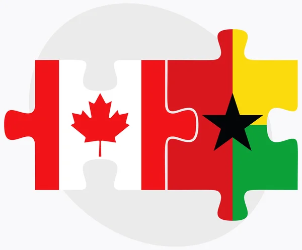 Banderas de Canadá y Guyana — Vector de stock