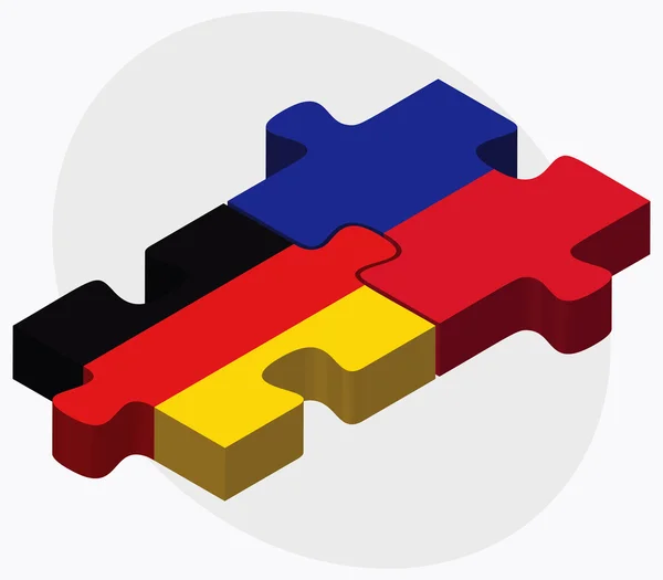 Duitsland en Haïti vlaggen — Stockvector