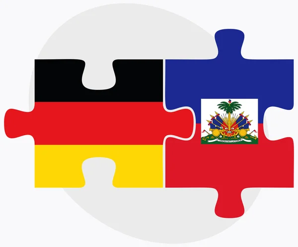 Deutschland und Haitianische Flaggen — Stockvektor