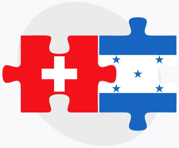 Drapeaux Suisse et Honduras — Image vectorielle