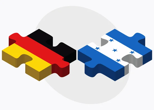 Duitsland en Honduras vlaggen — Stockvector