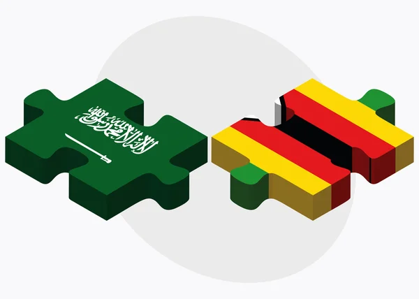 沙特阿拉伯和津巴布韦标志 — 图库矢量图片