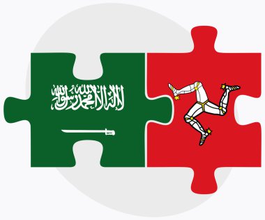 Suudi Arabistan ve Isle of Man bayrakları