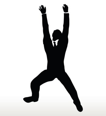 asılı işadamı silüeti