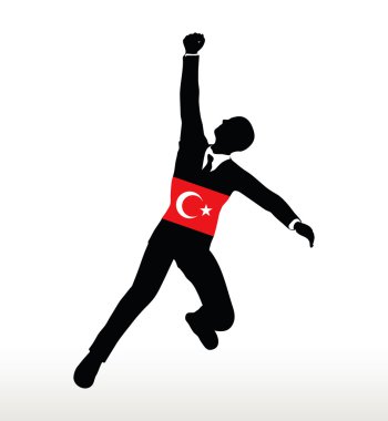 asılı işadamı silüeti