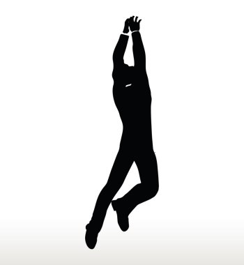 silhouette of businessman hanging clipart