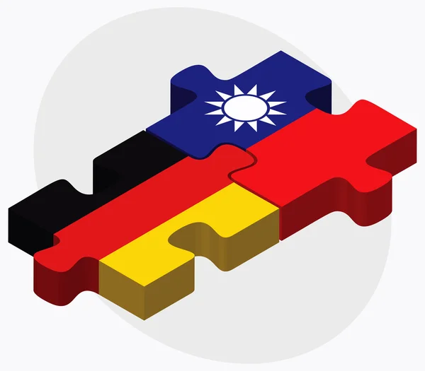 Drapeaux Allemagne et Taiwan — Image vectorielle