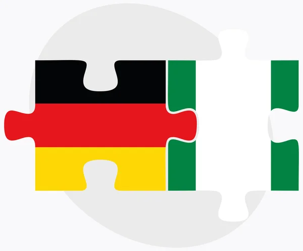 Deutschland und Nigeria Flaggen — Stockvektor