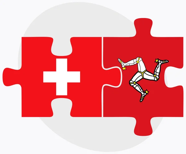 スイス ・ マン島の旗 — ストックベクタ