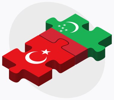 Türkiye ve Türkmenistan bayrakları