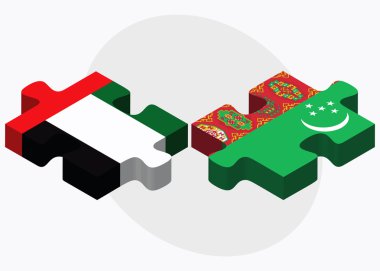 Birleşik Arap Emirlikleri ve Türkmenistan bayrakları