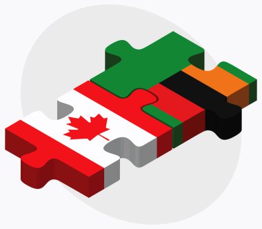 Kanada ve Zambiya bayrakları