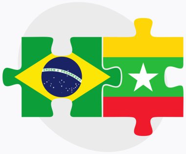 Brezilya ve Myanmar bayrakları