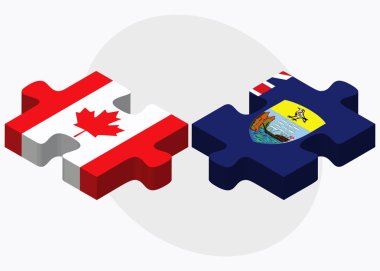 Kanada ve Saint Helena bayrakları