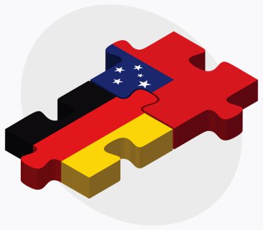 Almanya ve bulmaca Bayraklarda Samoa