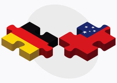 Almanya ve bulmaca Bayraklarda Samoa