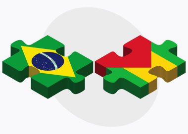 Brezilya ve Sao Tome ve Principe bayrakları