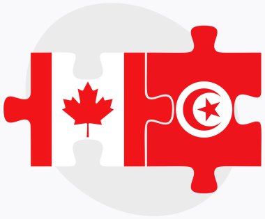 Kanada ve Tunus bayrakları