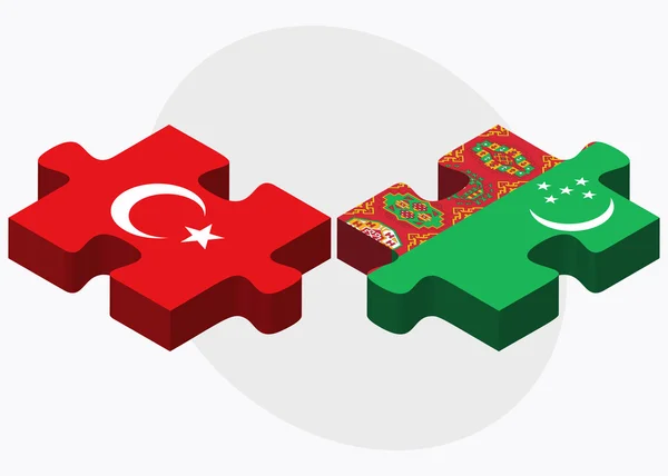 Flaggen der Türkei und der Türkei — Stockvektor