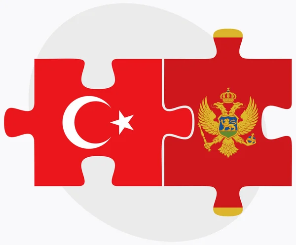 Turecko a Černá Hora — Stockový vektor