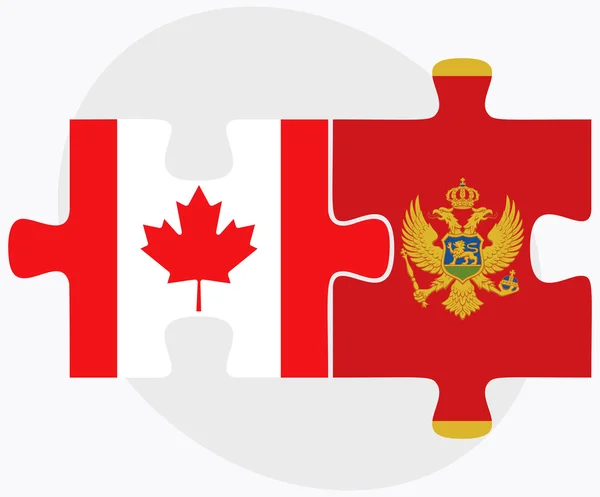 Kanada och Montenegro — Stock vektor