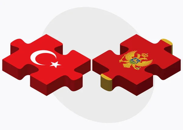 Turquia e Montenegro — Vetor de Stock