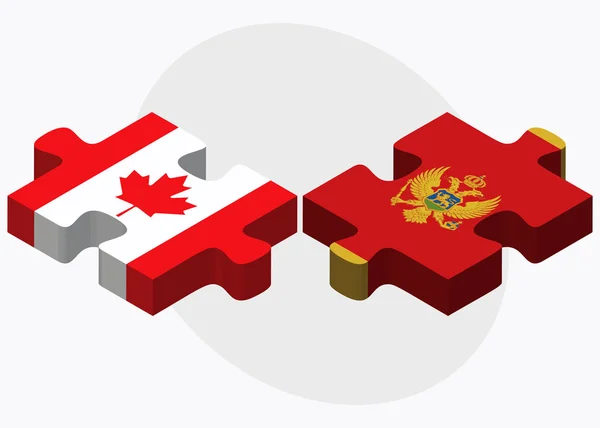 Canada en Montenegro — Stockvector