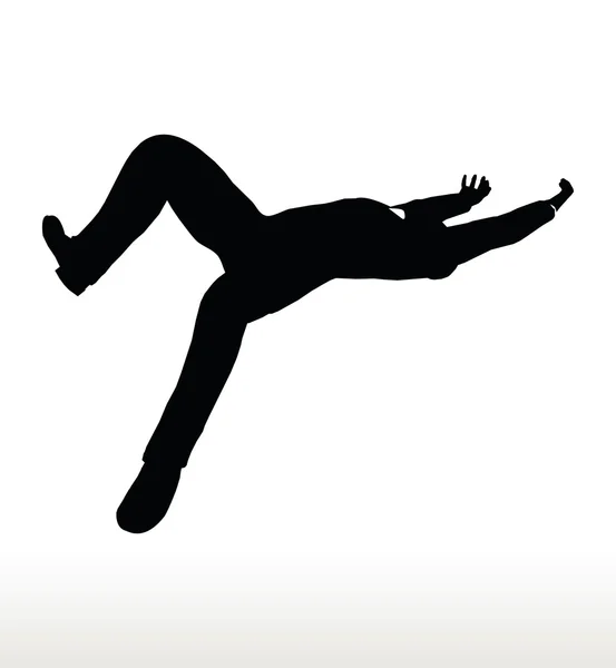 Silhouette d'homme d'affaires tombant — Image vectorielle