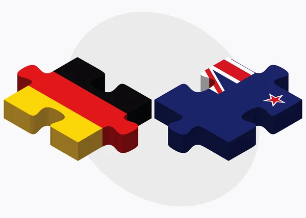 ドイツとニュージーランド フラグ — ストックベクタ