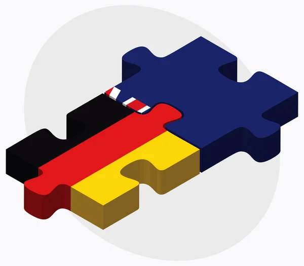 Banderas de Alemania y Santa Helena — Vector de stock