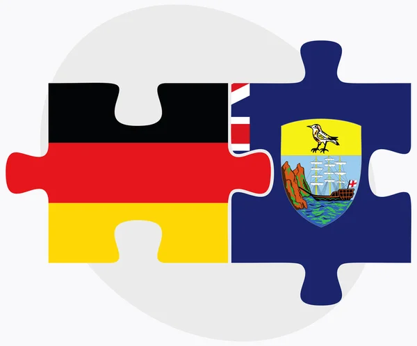 Banderas de Alemania y Santa Helena — Archivo Imágenes Vectoriales