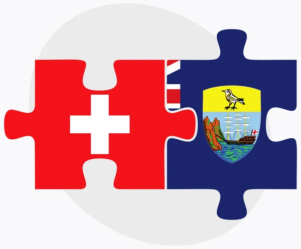 Suisse et Sainte-Hélène — Image vectorielle