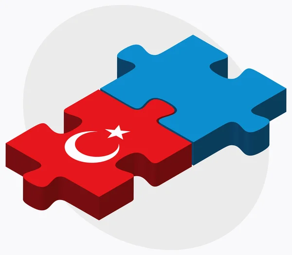 Türkei und Saint Pierre und miquelon Flaggen — Stockvektor