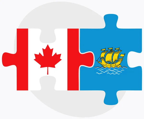 Canada et Saint-Pierre-et-Miquelon — Image vectorielle