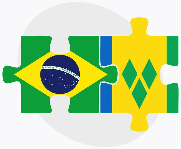 Brazilië en Saint Vincent en de Grenadines — Stockvector