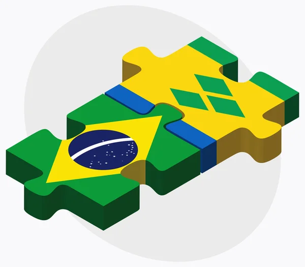 Brezilya ve Saint Vincent ve Grenadinler — Stok Vektör
