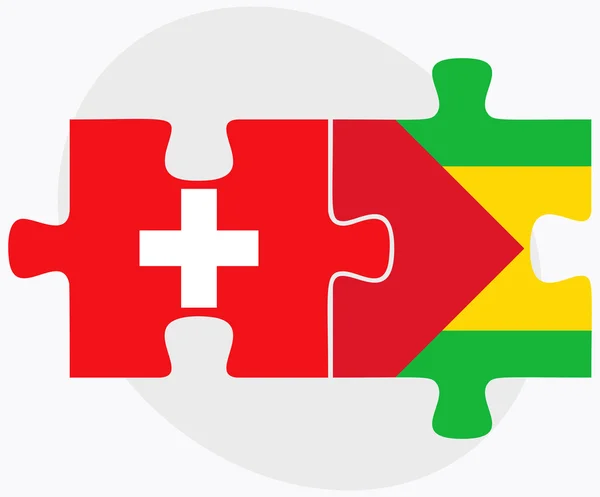 Svizzera e Sao Tome e Principe — Vettoriale Stock