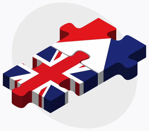 Wielka Brytania i Sint Maarten flagi — Wektor stockowy