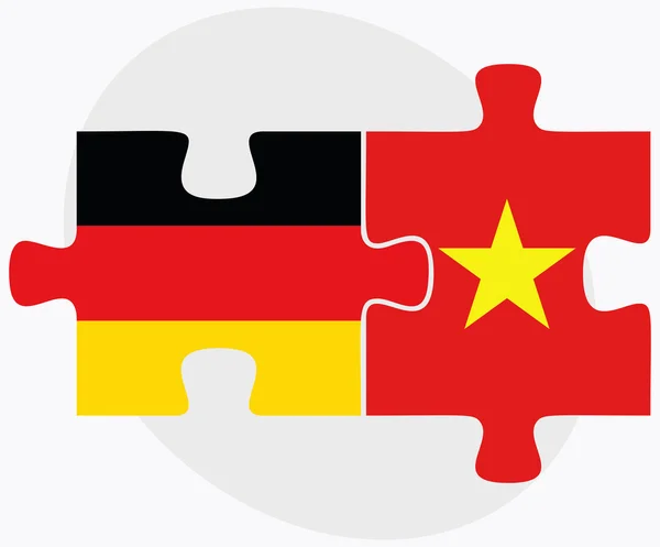 Duitsland en Vietnam vlaggen — Stockvector