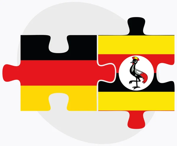 Německo a Uganda příznaky — Stockový vektor