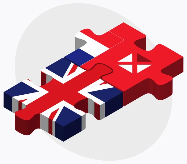 イギリス、ウォリス ・ フツナの旗 — ストックベクタ