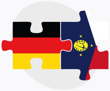 Almanya ve Wake Adası bayrakları