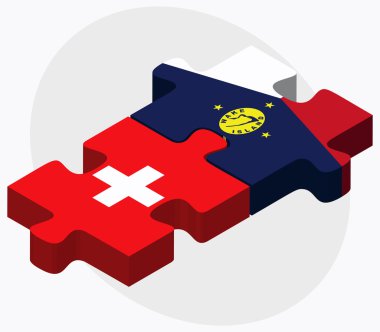 İsviçre ve Wake Adası bayrakları