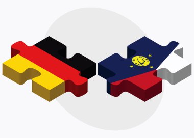 Almanya ve Wake Adası bayrakları