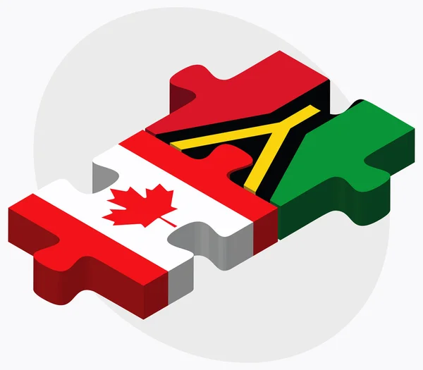 Canada and Vanuatu Flags — Stock Vector