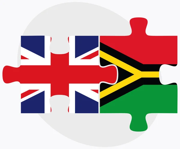 United Kingdom and Vanuatu Flags — Stock Vector