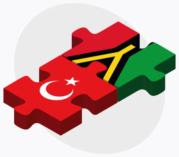 Turkiet och Vanuatu flaggor — Stock vektor