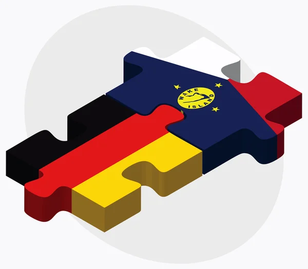 Deutschland und wecke Inselfahnen — Stockvektor